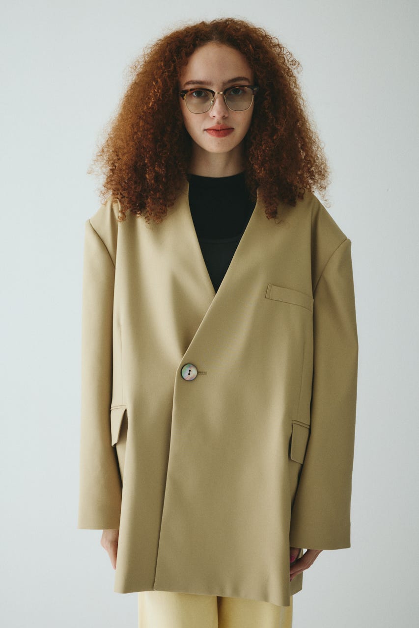 今週末までのお値下げ　Herin.cye 新品未使用　ビッグカラージャケット HeRIN.CYE | No collar over jacket (ジャケット ) |SHEL'TTER