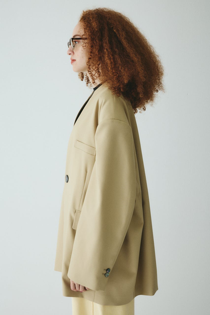 HeRIN.CYE | No collar over jacket (ジャケット ) |SHEL'TTER