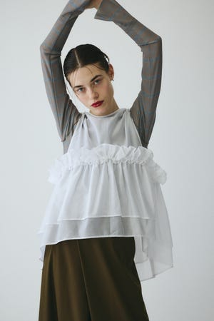 ［予約］Flare hem blouse