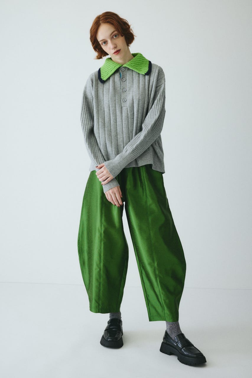 HeRIN.CYE Shiny cocoon pantsシャイニーコクーンパンツ Shiny cocoon pants シャイニーコクーンパンツ（スラックス