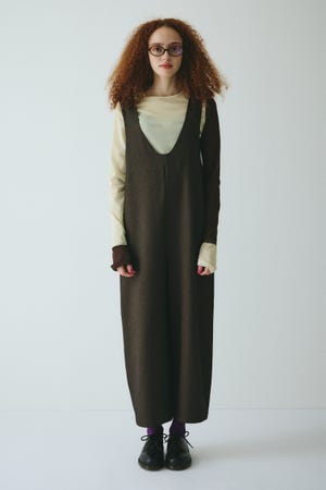 ヘリンドットサイ バックオープンドレス サロペットロングスカート セール】Back open dress バックオープンドレス（ワンピース