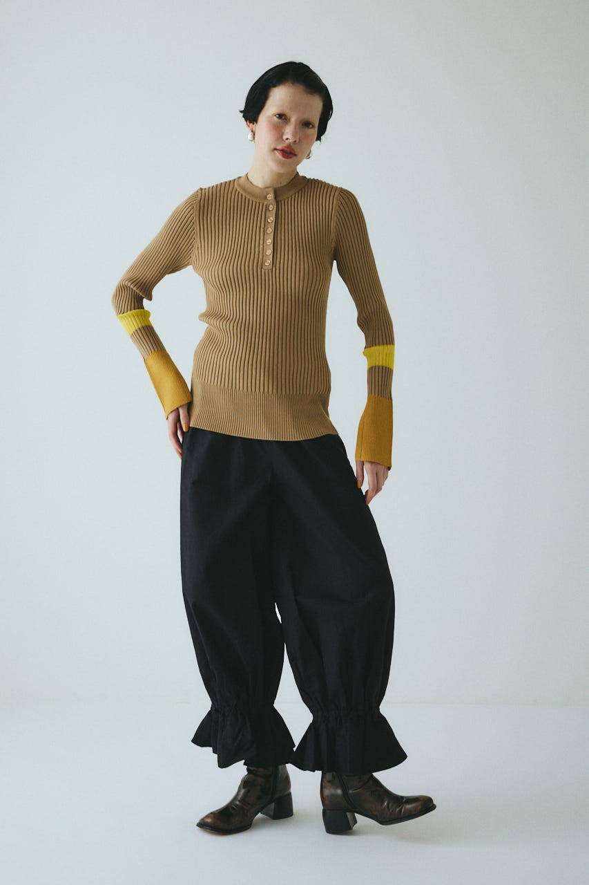 HeRIN.CYE | Henley neck knit tops (ニット ) |SHEL'TTER WEBSTORE