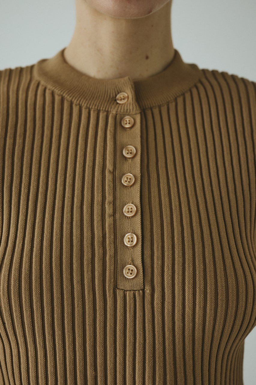 k*♡様 NKNIT / sheer wool henley neck KNIT KNIT – hideandseekStore