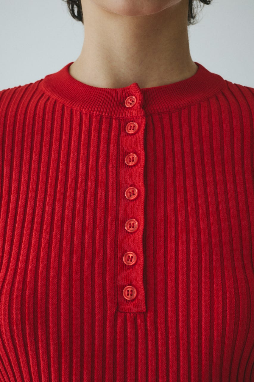 HeRIN.CYE | Henley neck knit tops (ニット ) |SHEL'TTER WEBSTORE