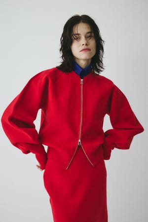 ［予約］Zip up knit tops