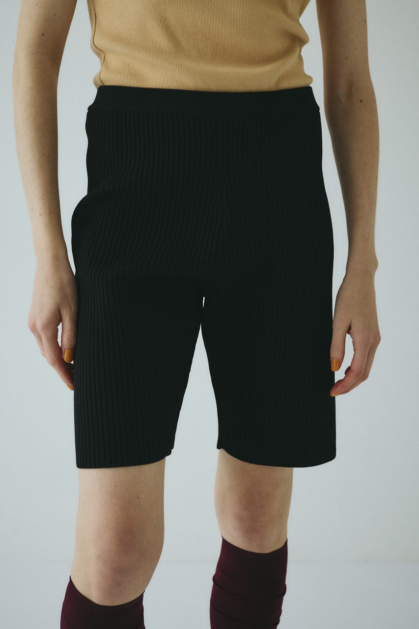 Knit half pants BLK 36