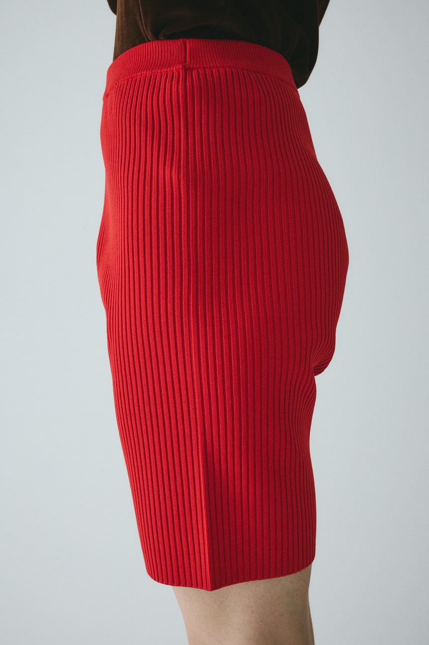 Knit half pants RED 36