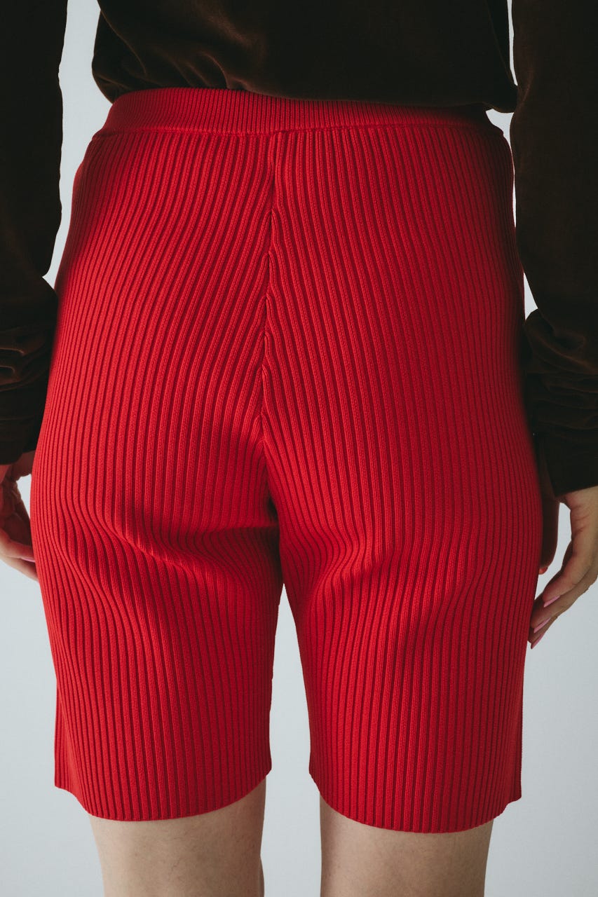 Knit half pants RED 36