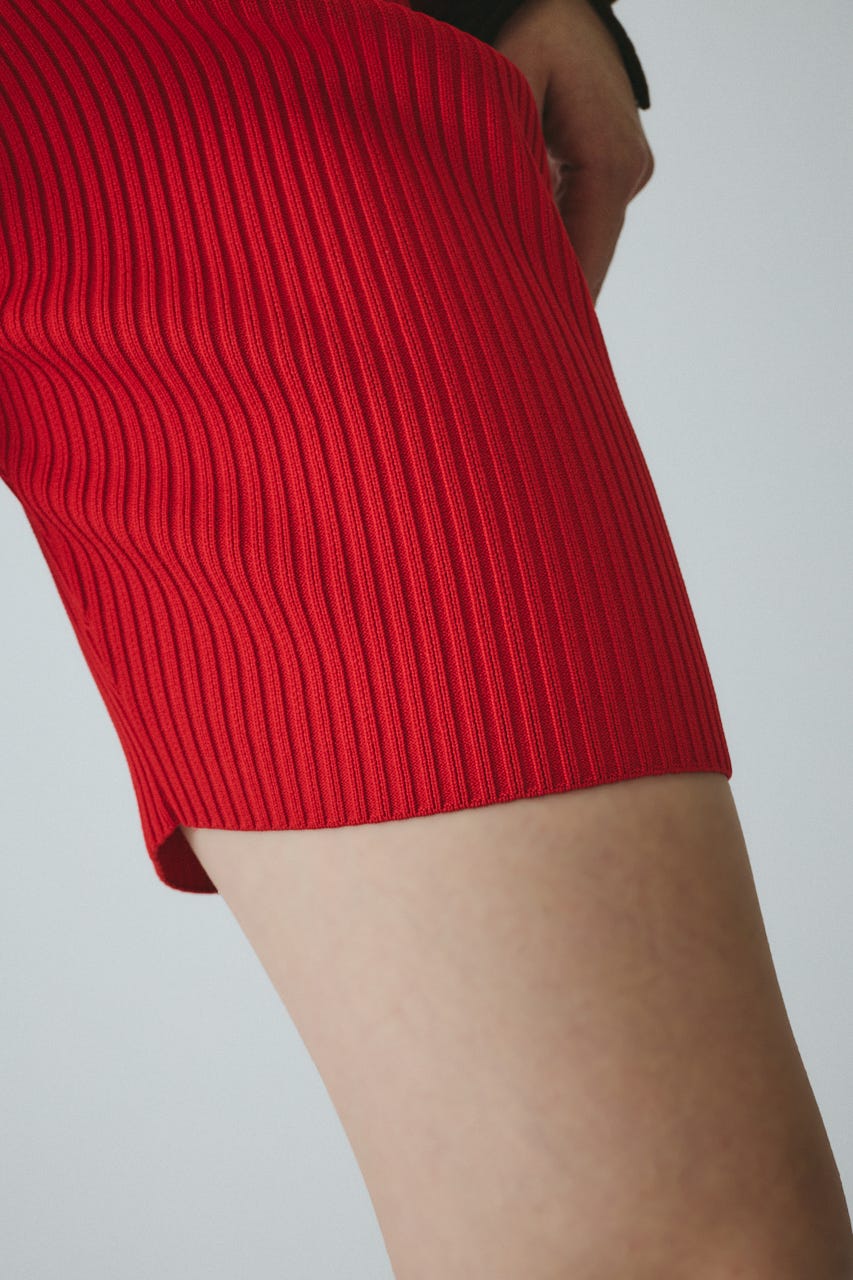 Knit half pants RED 36