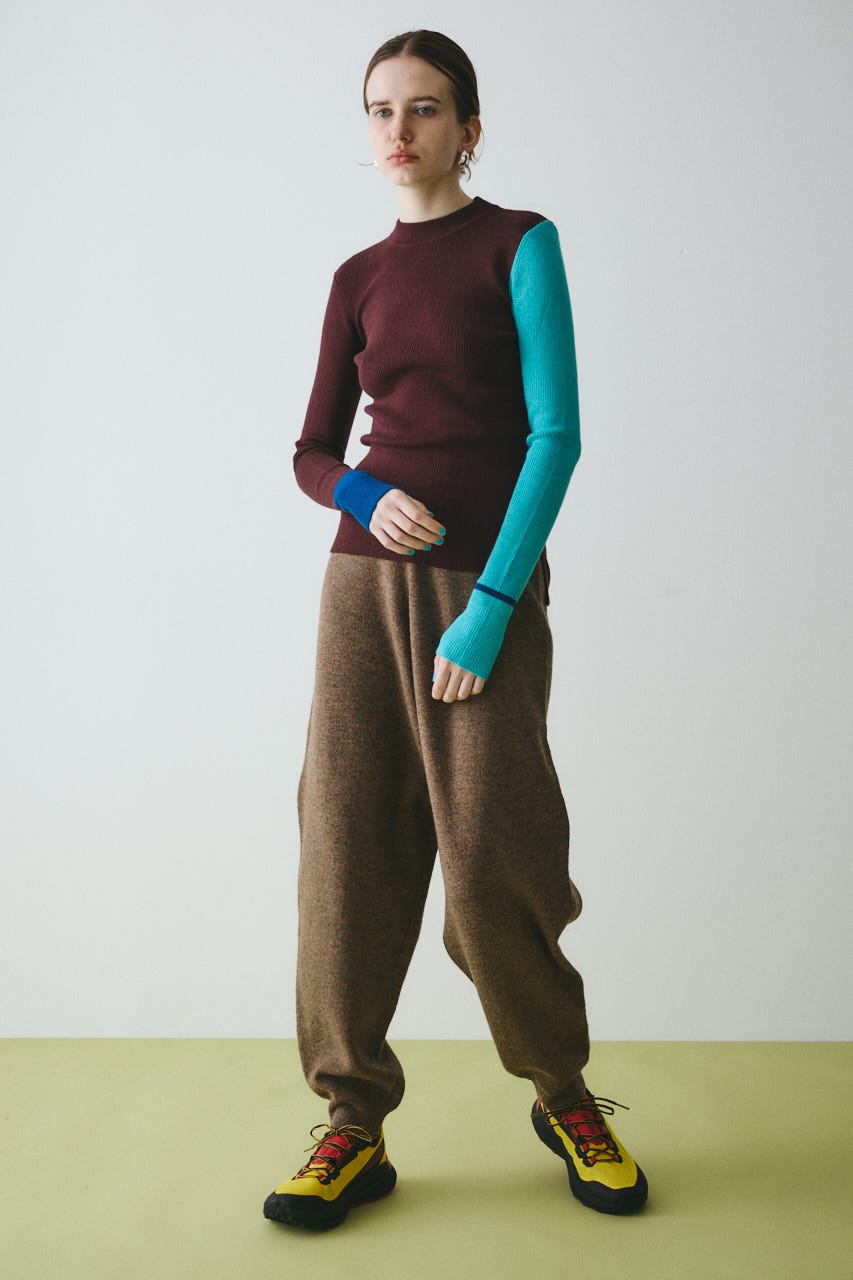 Nep cocoon knit pants BRN 38