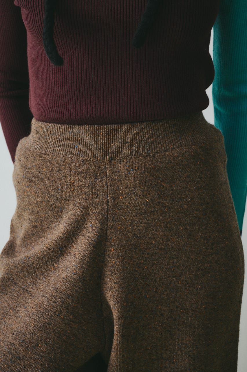 Nep cocoon knit pants BRN 38