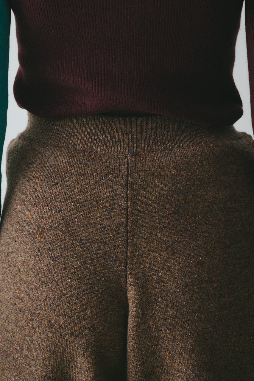 Nep cocoon knit pants BRN 38