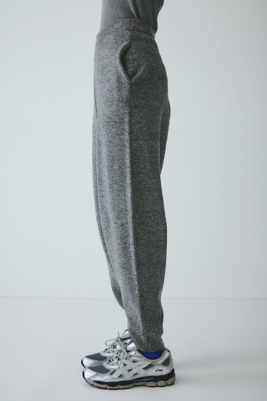 Nep cocoon knit pants GRY 38