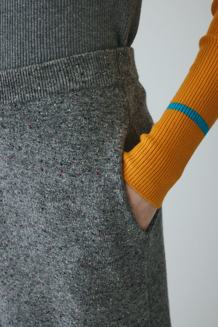 Nep cocoon knit pants GRY 38