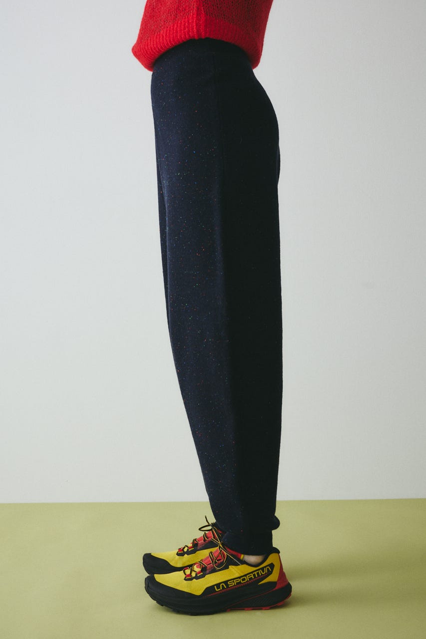 Nep cocoon knit pants NVY 38