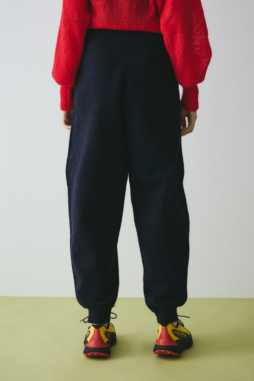 Nep cocoon knit pants NVY 38