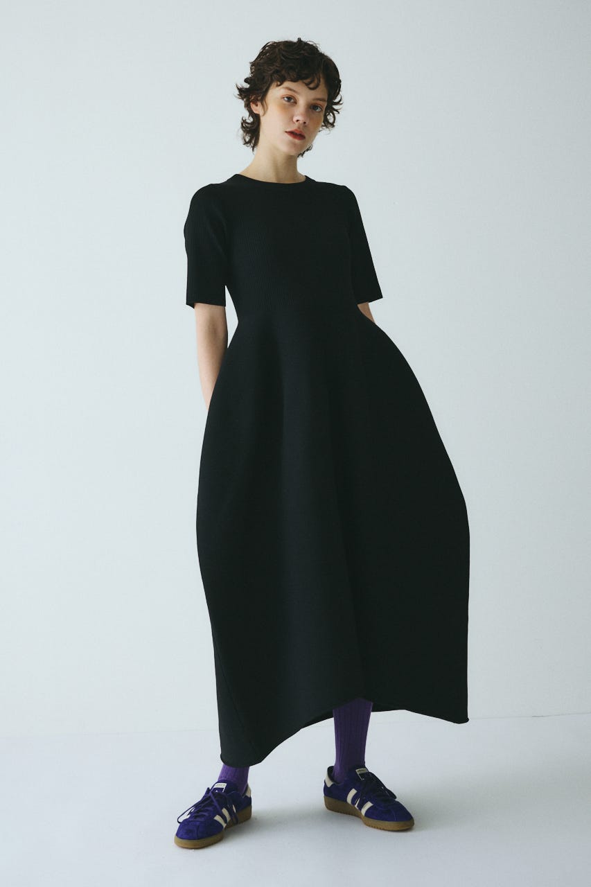 新品【完売品】HeRIN.CYE Rounded hem dress HeRIN.CYE ［予約］Rounded hem dress NVY -ファッション通販