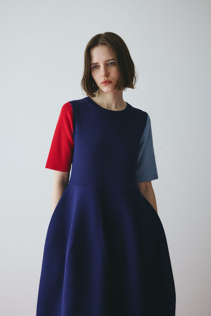HeRIN.CYE | Volume knit dress (ワンピース(ロング） ) |SHEL