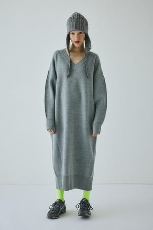 ■美品 HeRIN.CYE 2024AW バルーンニットワンピース HeRIN.CYE（ヘリンドットサイ）の「Balloon knit one piece