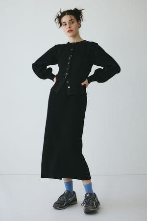 ［予約］Layered knit dress