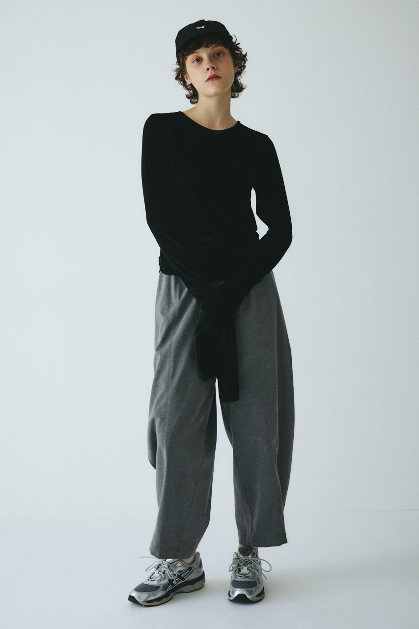 Velor cut tops BLK FREE