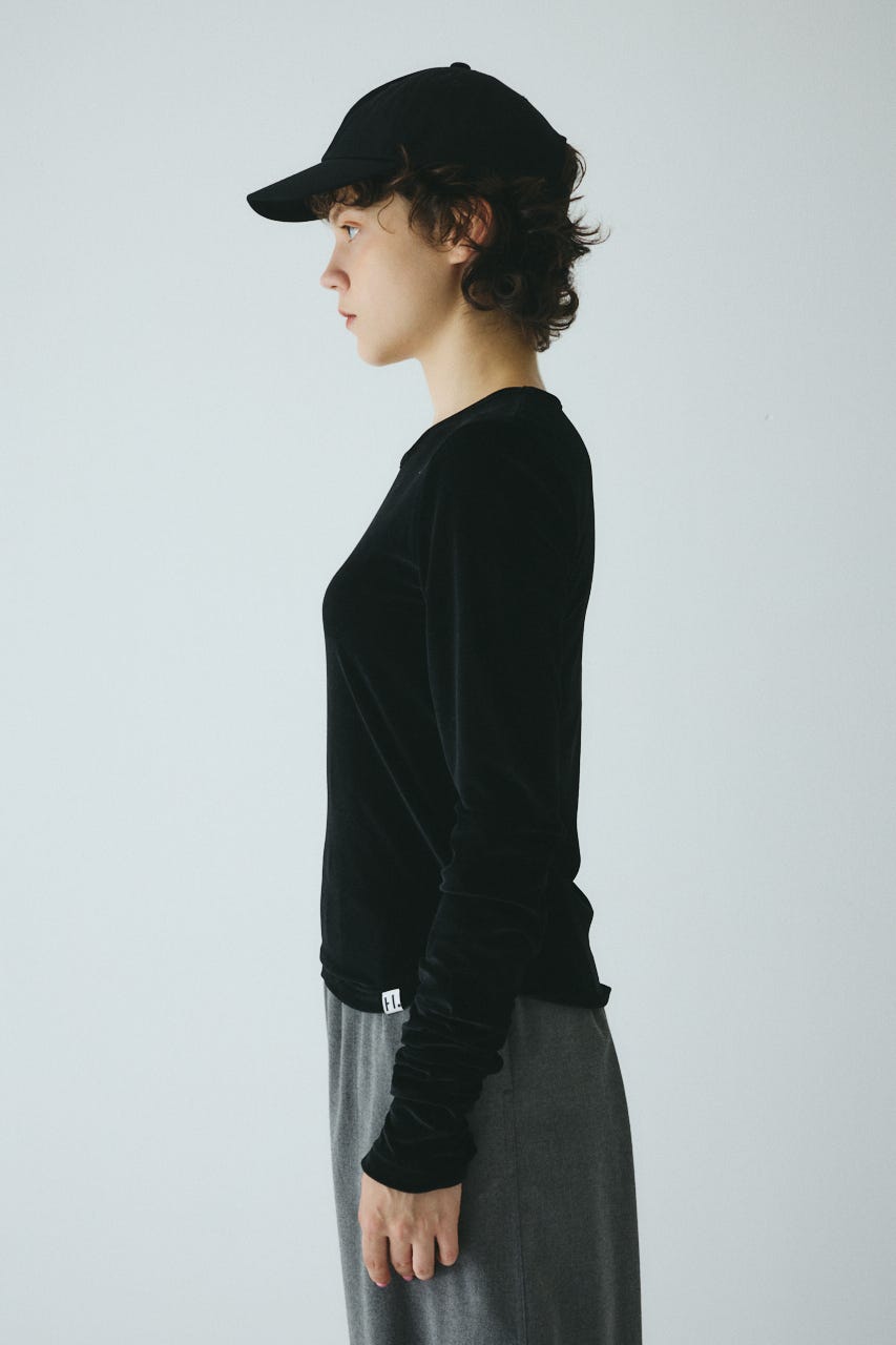 Velor cut tops BLK FREE