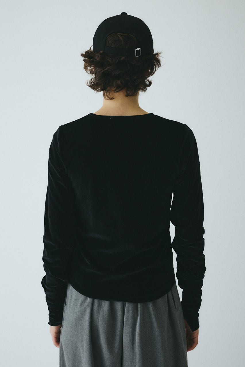 Velor cut tops BLK FREE