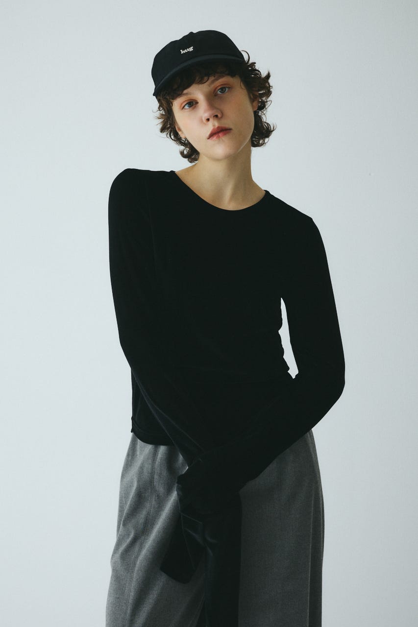 Velor cut tops BLK FREE