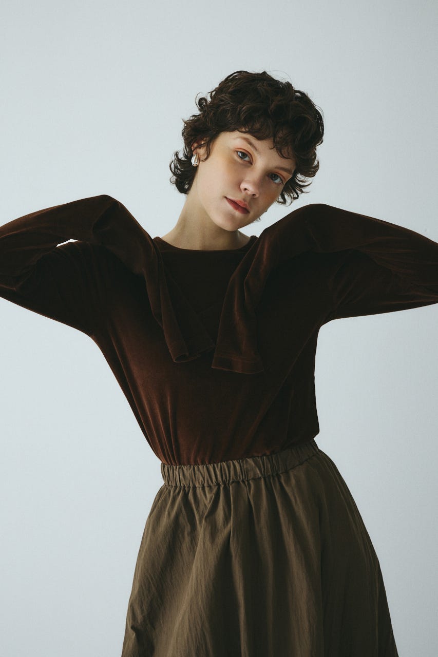 Velor cut tops BRN FREE