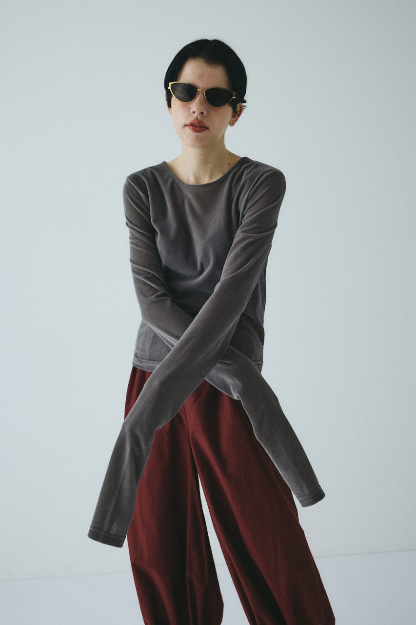 Velor cut tops GRY FREE