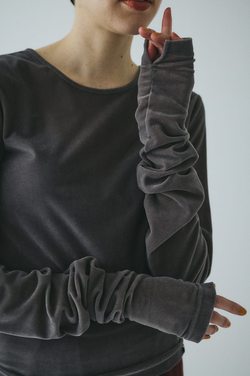 Velor cut tops GRY FREE