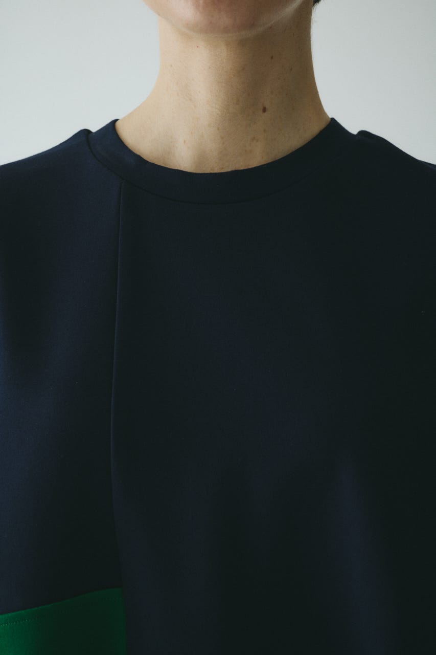 tシャツ Cropped ponte tops　　クロップドポンチトップス レディース HeRIN.CYE | Cropped ponte tops (Tシャツ・カットソー(半袖