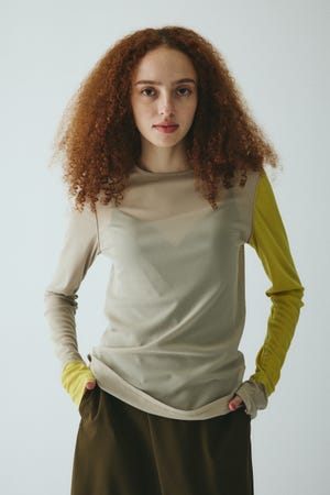 再再値下げ！HeRIN.CYE♥新品♥フィールズヘムフレアートップス セール】Feels piping tops フィールズパイピングトップス（T