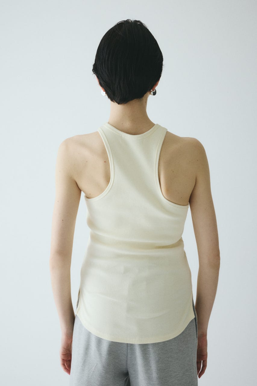 American sleeve tank top O/WHT FREE