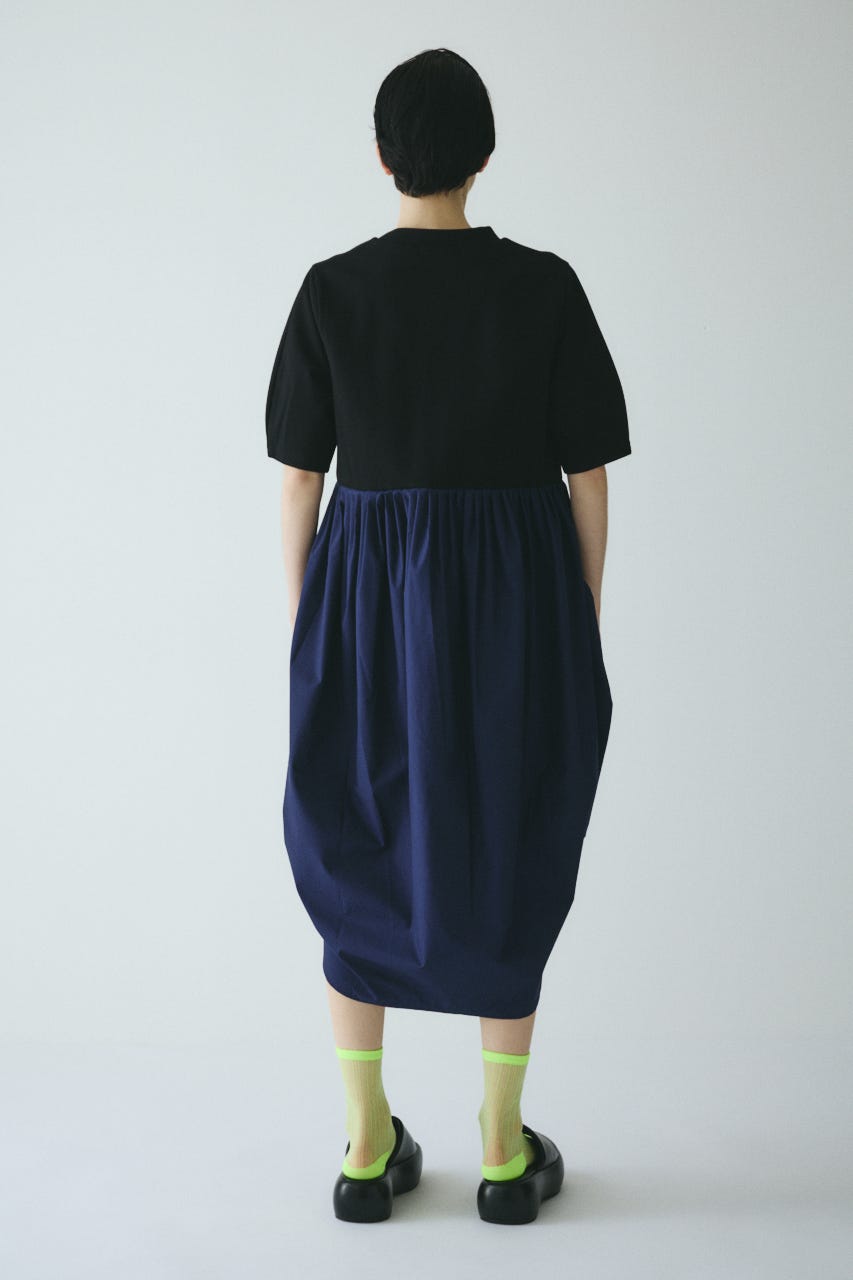 Cut docking shirt dress BLK 38