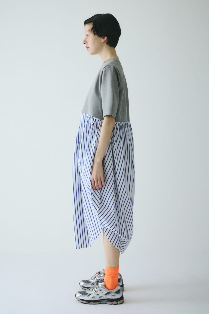 Cut docking shirt dress GRY 38