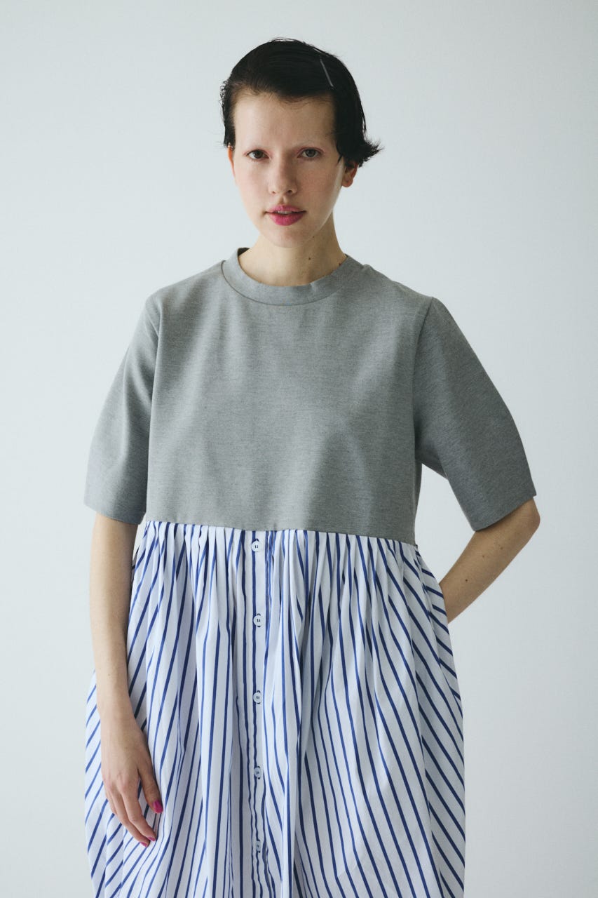 Cut docking shirt dress GRY 38