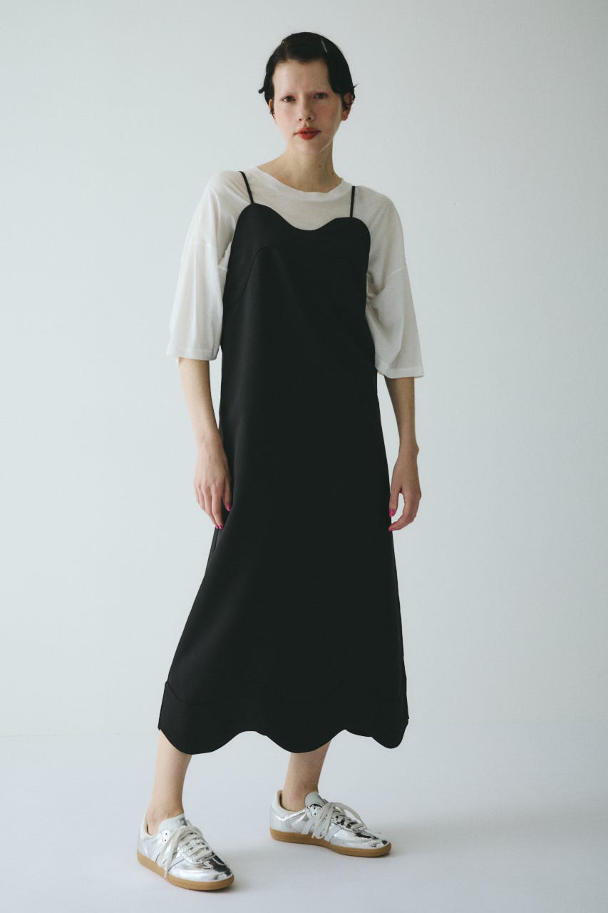 チェティアスクエアネックバックトイムミディワンピース HeRIN.CYE | Wave pencil cami one piece (ワンピース(ミニ