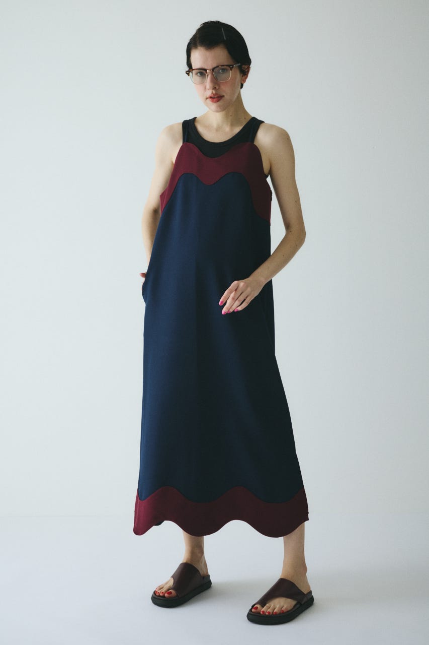 極美品　HeRIN.CYE ニットキャミワンピース　グレー　ジップアップ 極美品 HeRIN.CYE ニットキャミワンピース グレー ジップアップ