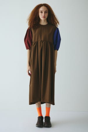 HeRIN.CYE ワンピース HeRIN.CYE | Ponte docking wave dress (ワンピース(ミニ