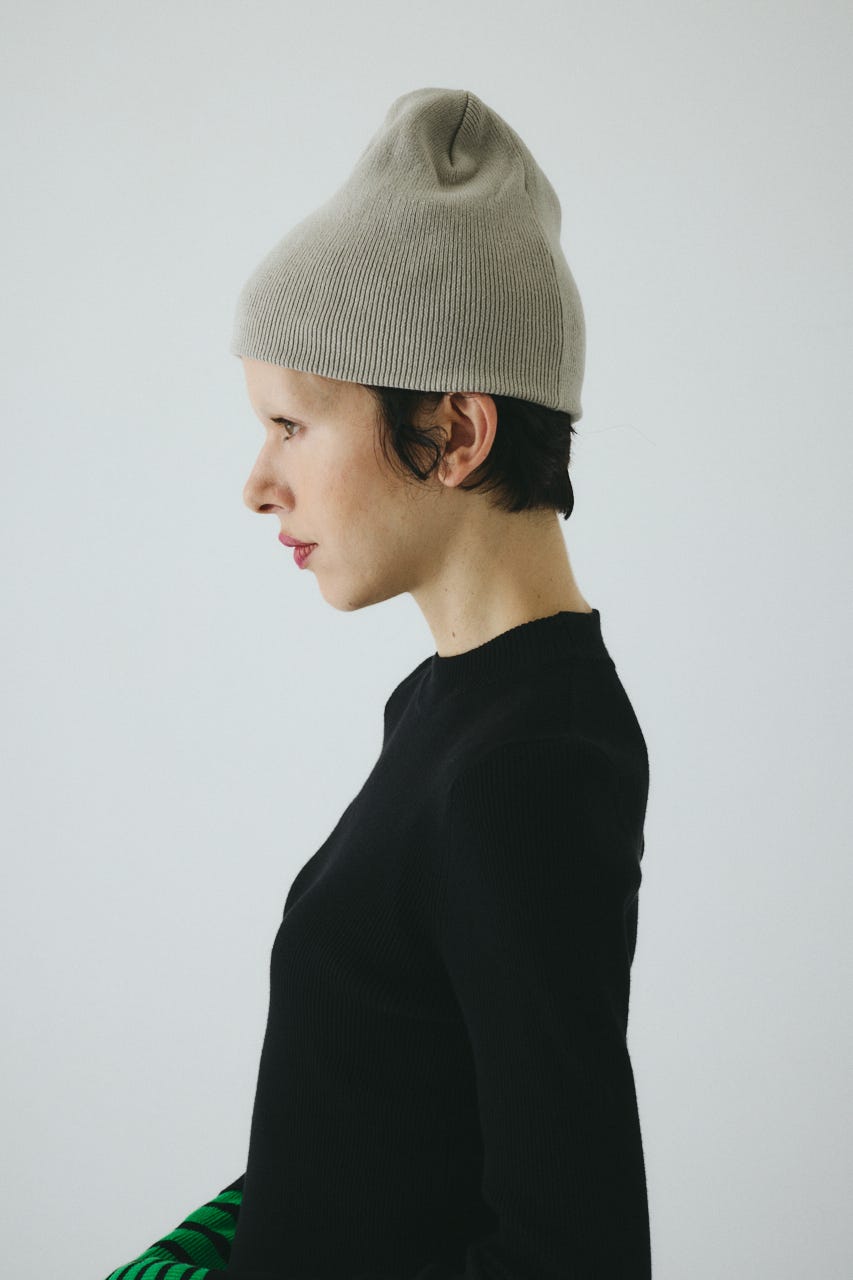 Reversible knit hat GRY FREE