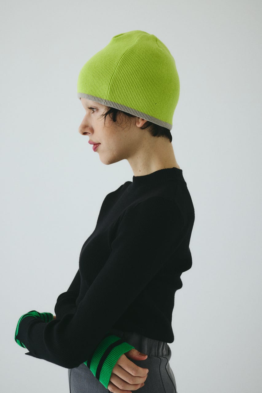 Reversible knit hat GRY FREE