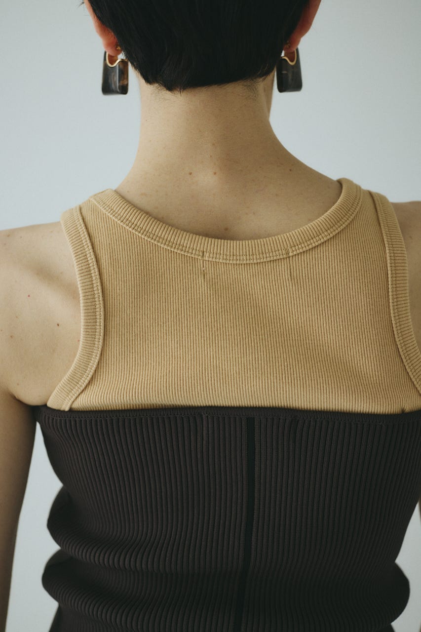 FRONT BUTTON KNIT キャミソール HeRIN.CYE | Front button knit bustier (キャミソール ) |SHEL