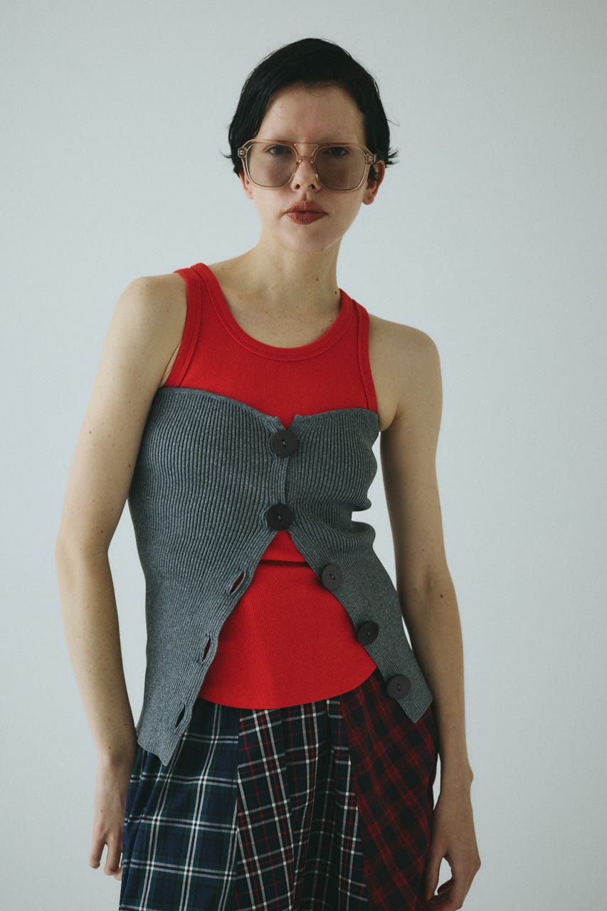 ぽんぽん様tyn.tgorトゴール　cable bustier ケーブルビスチェ tyn.tgorトゴール cable bustier ケーブルビスチェ - メルカリ