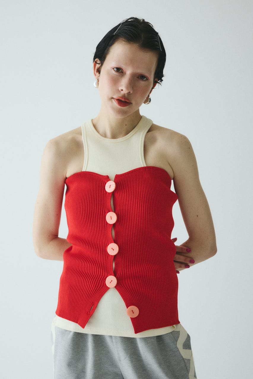 ぽんぽん様tyn.tgorトゴール　cable bustier ケーブルビスチェ tyn.tgorトゴール cable bustier ケーブルビスチェ