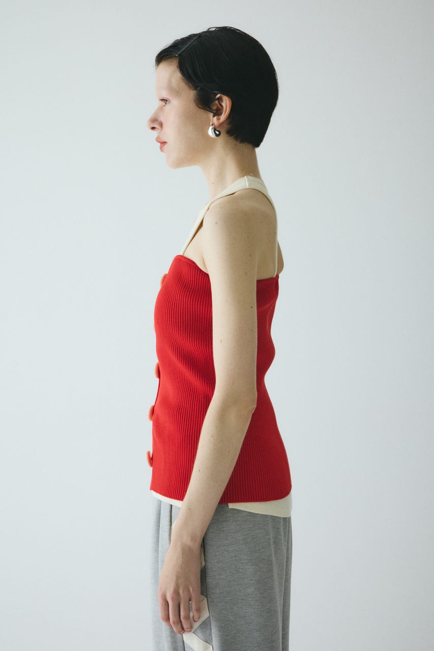 HeRIN.CYE | Front button knit bustier (キャミソール ) |SHEL