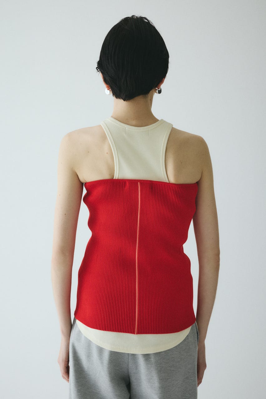 HeRIN.CYE | Front button knit bustier (キャミソール ) |SHEL