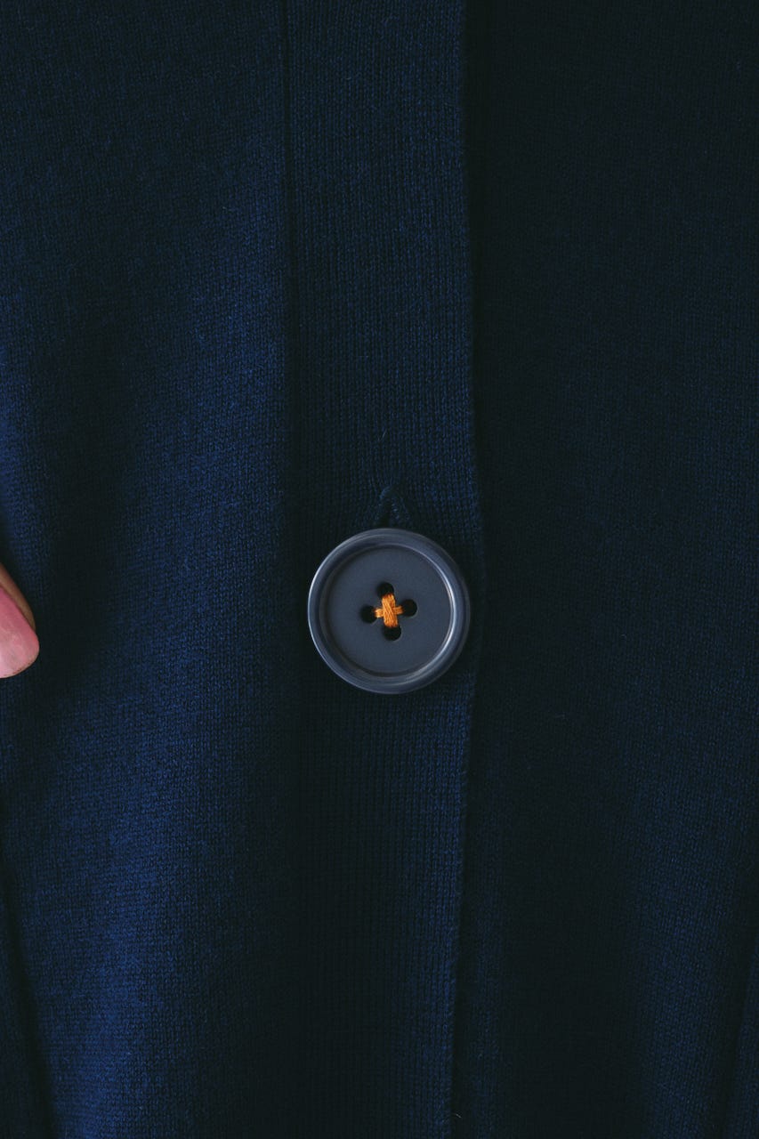 Bicolor knit cardigan 柄NVY FREE