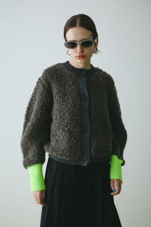 Loop yarn knit cardigan