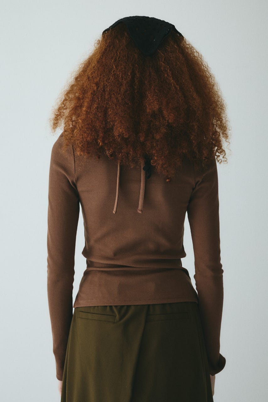 HeRIN.CYE | Wave neck tops (Tシャツ・カットソー(長袖